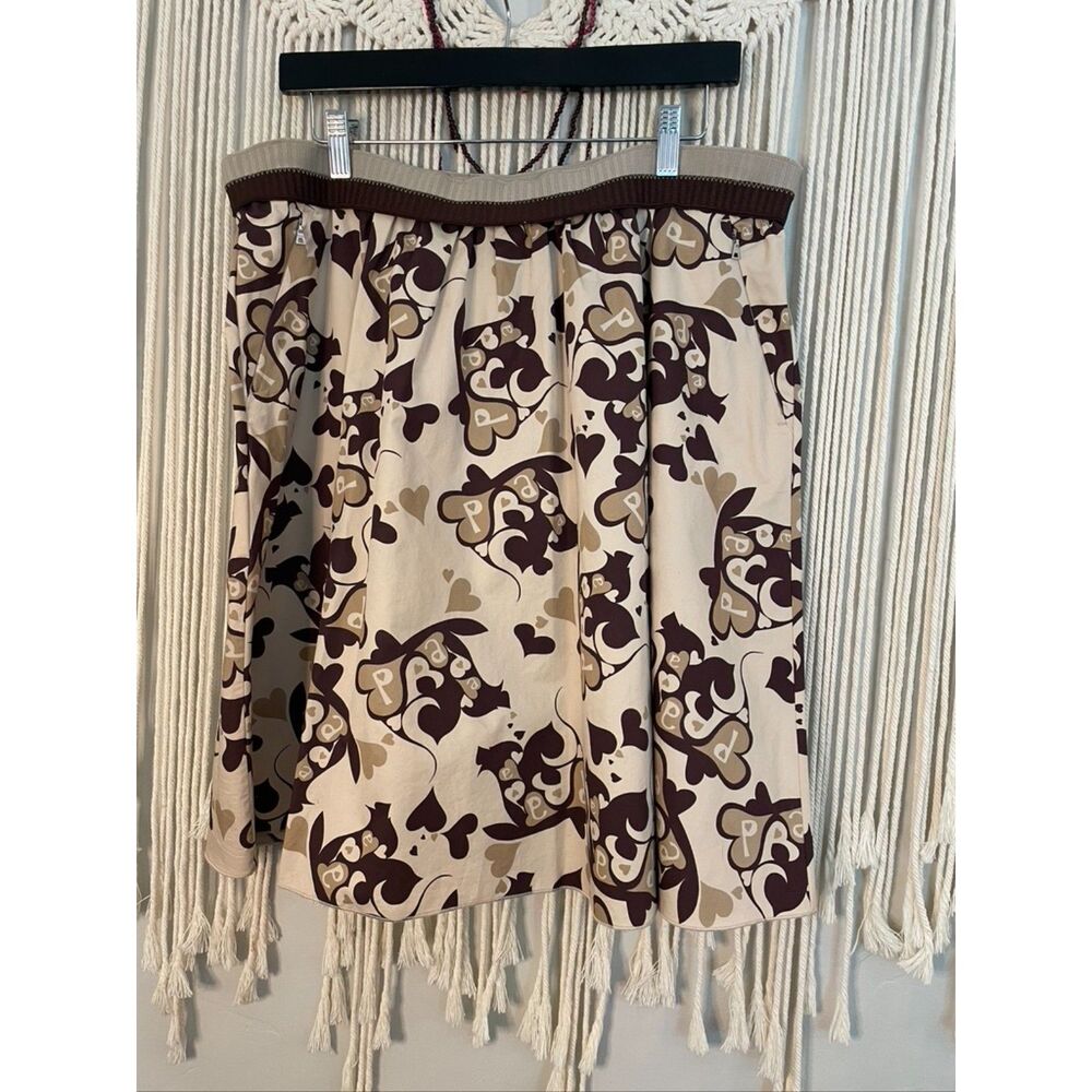 PRADA Vintage Cotton A-line Logo Skirt